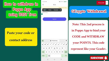 How to withdraw in Poppo Live App using USDT Tron