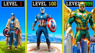LEVEL 1 to LEVEL 1,000,000 CAPTAIN AMERICA in GTA 5!