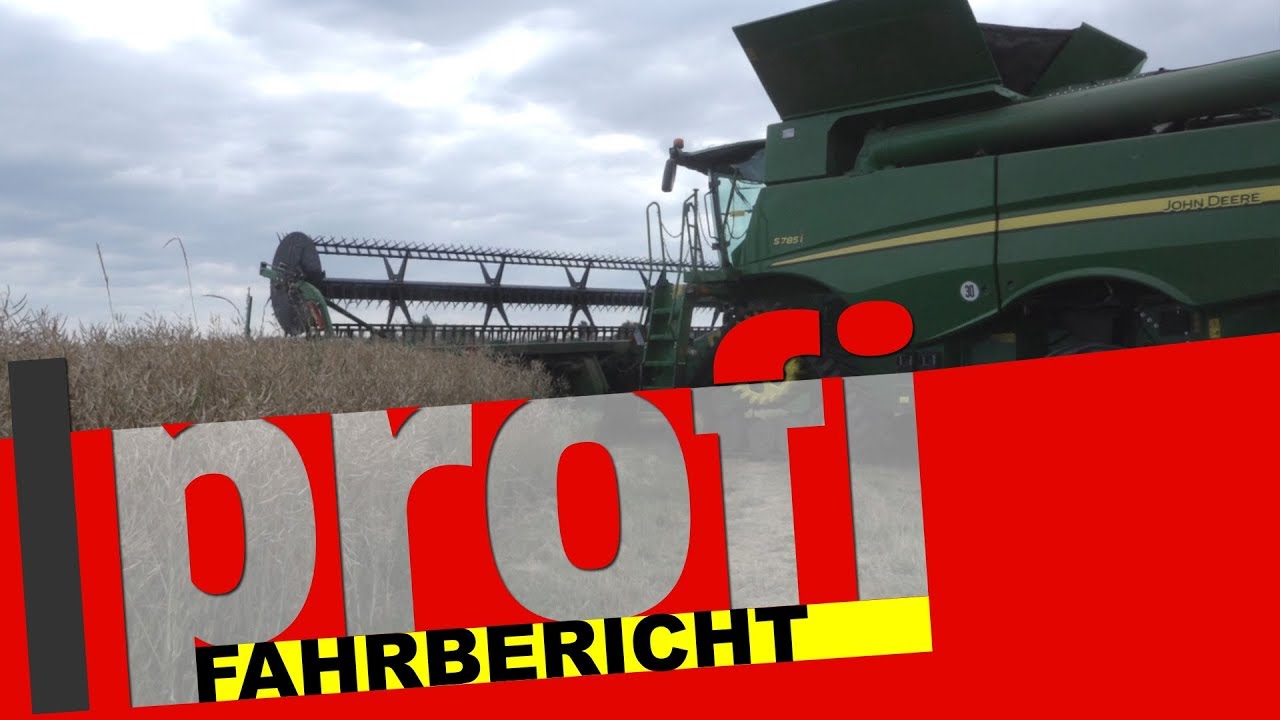 Getreideernte - neuer Mähdrescher John Deere S785i Raupe im Einsatz combine harvester German farmers