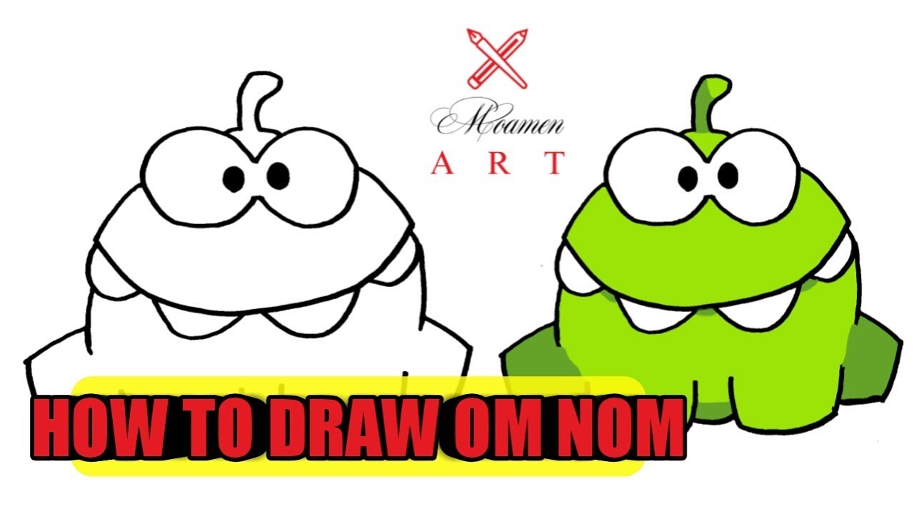 How to draw om nom from cut the rope