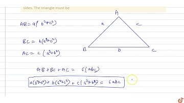 Each side of a triangle is multiplied with the sum of the squares of the other two sides. The