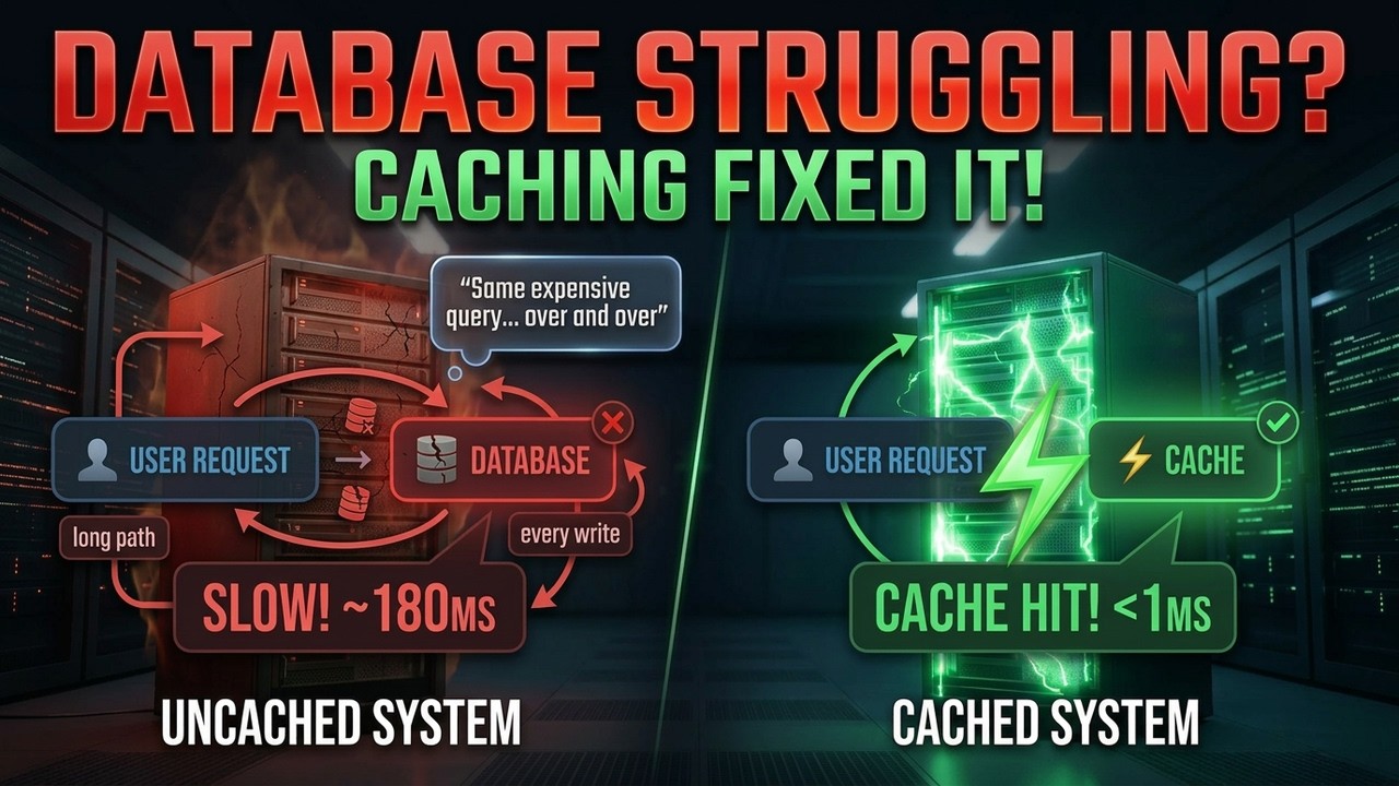 Database Struggling? Here's Why You Need Caching - YouTube
