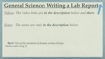 Writing a Lab Report: Best Videos and Notes