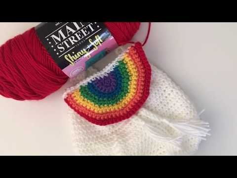Fun Crochet Project: Rainbow Drawstring Backpack - YouTube display picture 3