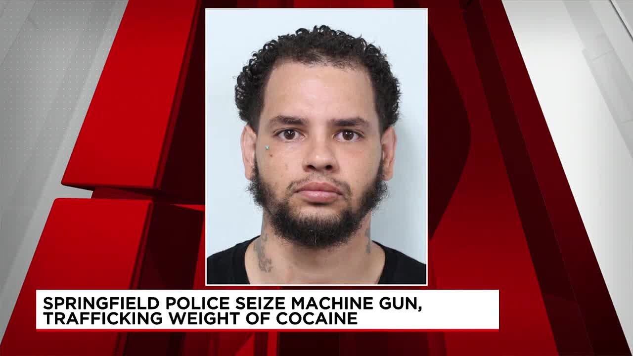 Suspect arrested, machine gun and drugs seized in Springfield - YouTube
