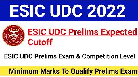 ESIC UDC Prelims Expected Cutoff 2022|ESIC UDC Prelims Result Date 2022|#esicudccutoff
