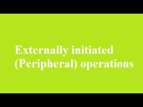 Externally initiated Peripheral Operations