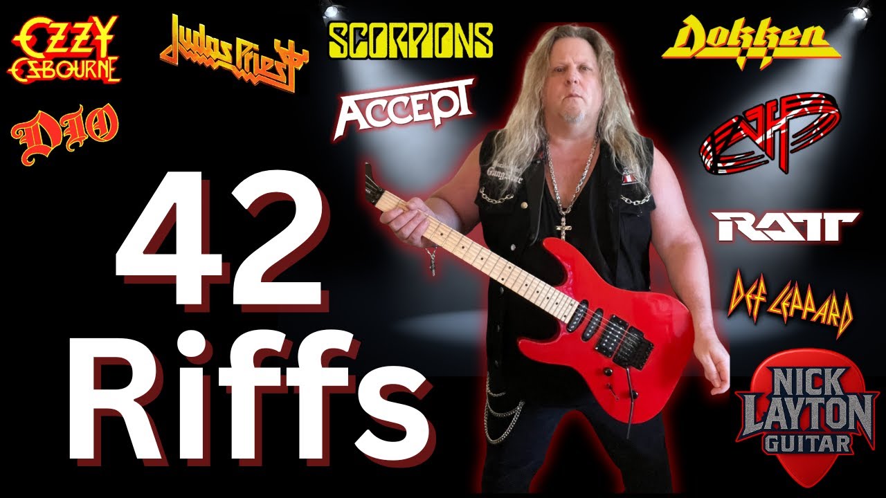 42 Must Know 80's Metal Riffs Part 2 - YouTube
