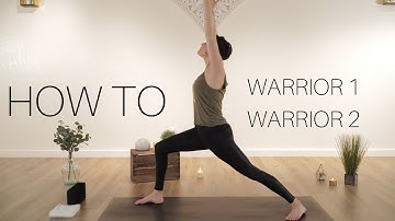 How To-Basic Yoga Poses (Warrior 1 and Warrior 2)  Yoga For Beginners