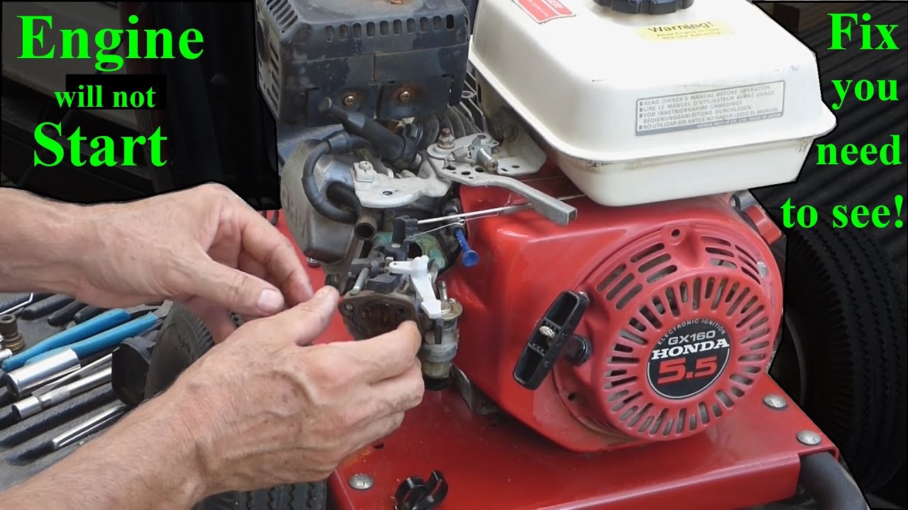 How to Fix most Common Problems on a Small Engine that Won't Start