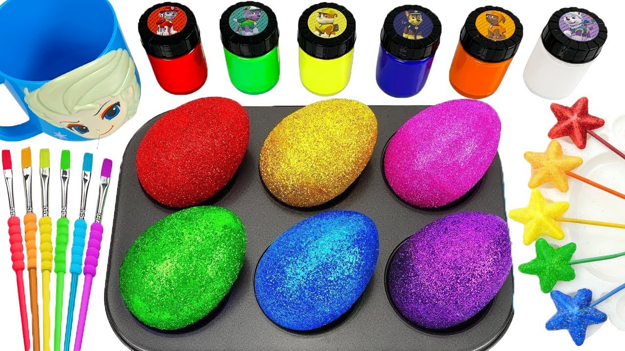 Satisfying Video l Making DIY Rainbow Sprunki Color Eggs FROM Crunch Slime Paint Funny Cutting ASMR