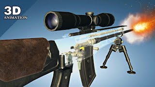 3D Animation: How a SIG SG 550 Rifle works