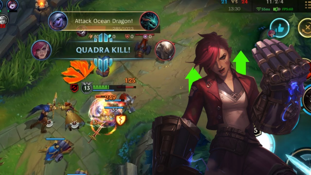 WILD RIFT - BUFFED VI JUNGLE TO STRONG | GAME PLAY