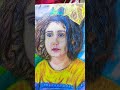 oil pastel colors🤩 girl portrait👨‍🎨 #viral #art