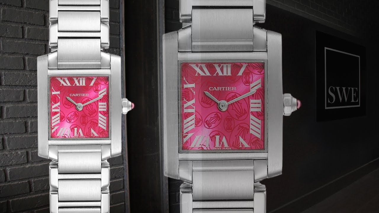 Cartier Tank Francaise Raspberry Dial Limited Edition Watch