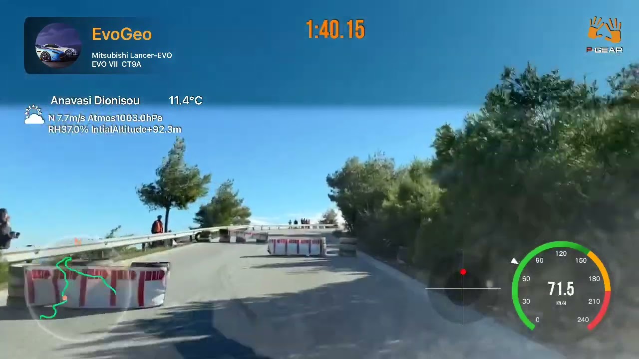 Dionisos hillclimb 2023 Georgoulas Evo 7