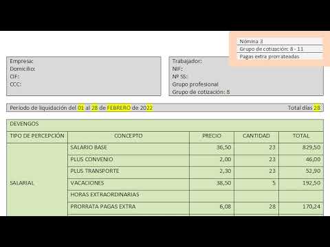 Lección 4.5: Ejemplos de nóminas en vacaciones