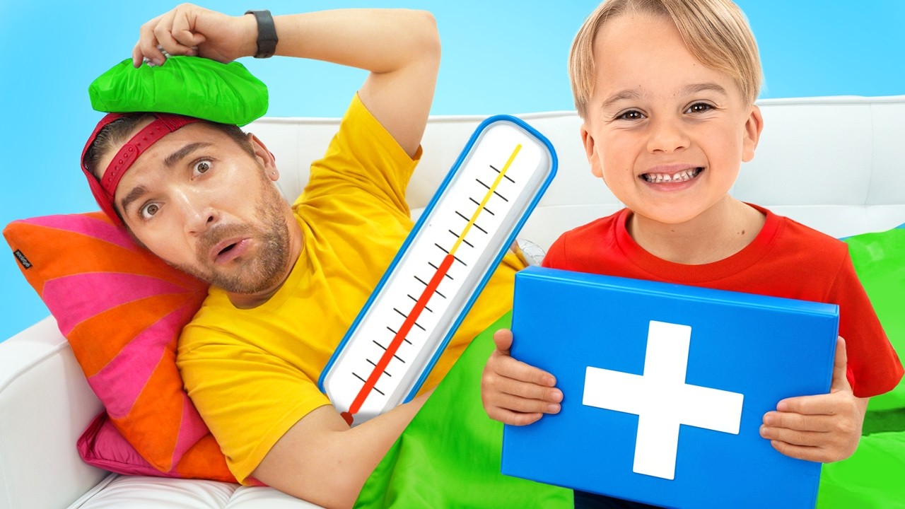 Дети заботятся о дяде и учат его не жульничать.