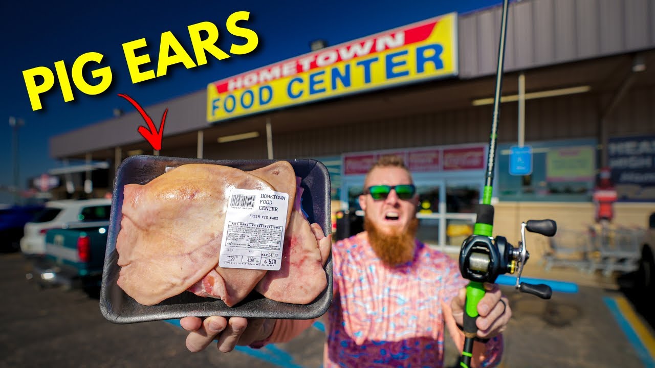 Grocery Store Fishing Challenge using NASTY Bait (Catch Clean Cook