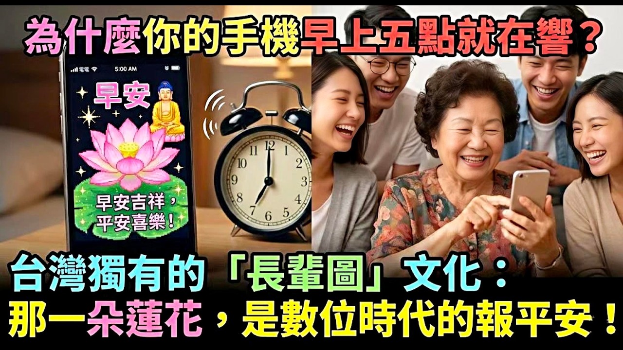 《為什麼你的手機早上五點就在響？台灣獨有的「長輩圖」文化：那一朵蓮花，是數位時代的報平安！》