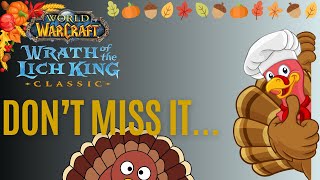 How to Level Cooking Fast to Make Gold with Cooking Dailies During Pilgrims Bounty in WOTLK Classic