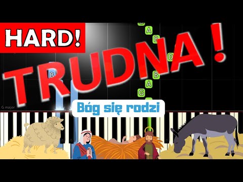 🎹 Bóg się rodzi - Piano Tutorial (TRUDNA! wersja) 🎵 NUTY W OPISIE 🎼