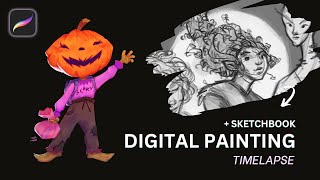 Halloween 🎃 Draw & Paint with me