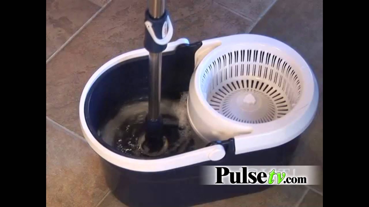 Maxpin Magic Spin Mop with Plastic Bucket with Mop Head