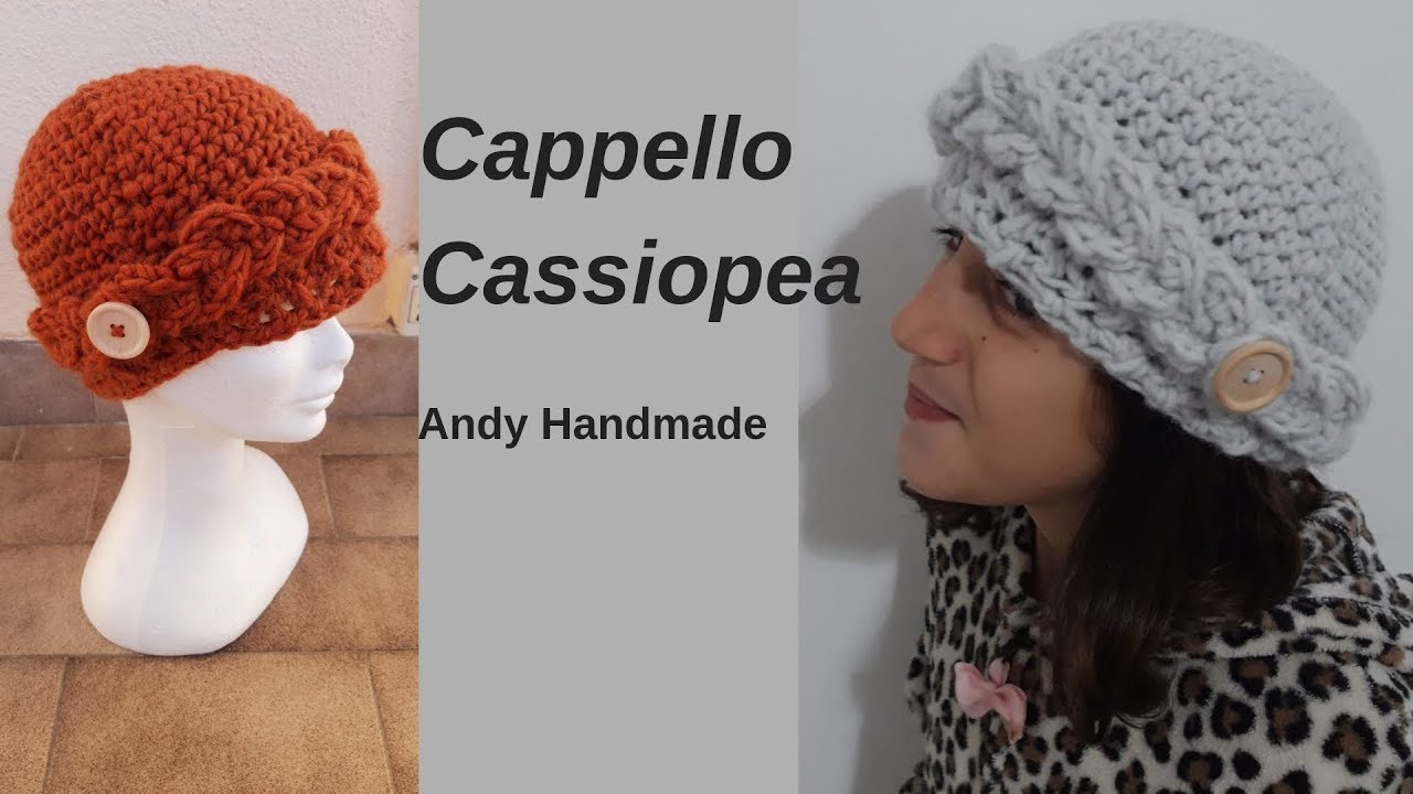 cappello Cassiopea - treccia uncinetto - YouTube
