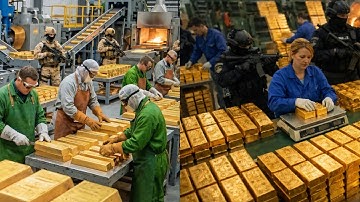 Inside the 24K Gold Factory: How Mining Ore Is Refined Into Pure Gold Bars | Full Process#HowItsMade