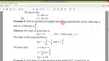 Equation of a line in slop form//I.Com//M.Adnan Anwar