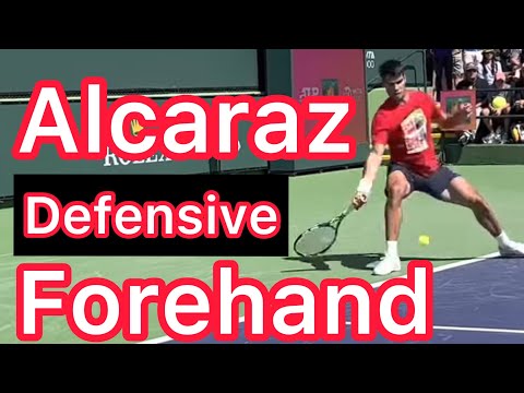 Carlos Alcaraz Defensive Forehand Explained (Advanced Tennis Technique)