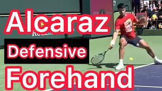 Carlos Alcaraz Defensive Forehand Explained (Advanced Tennis Technique)