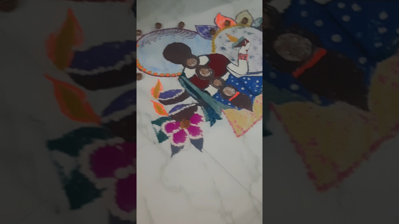 Diwali rangoli design #trendingshorts #viralshorts #diwalira