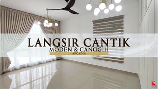 Blc Rumah Canggih & Moden Pakai Langsir Cantik. Lepas Masuk Perabot Mesti Lagi Ngam Hasilnya.