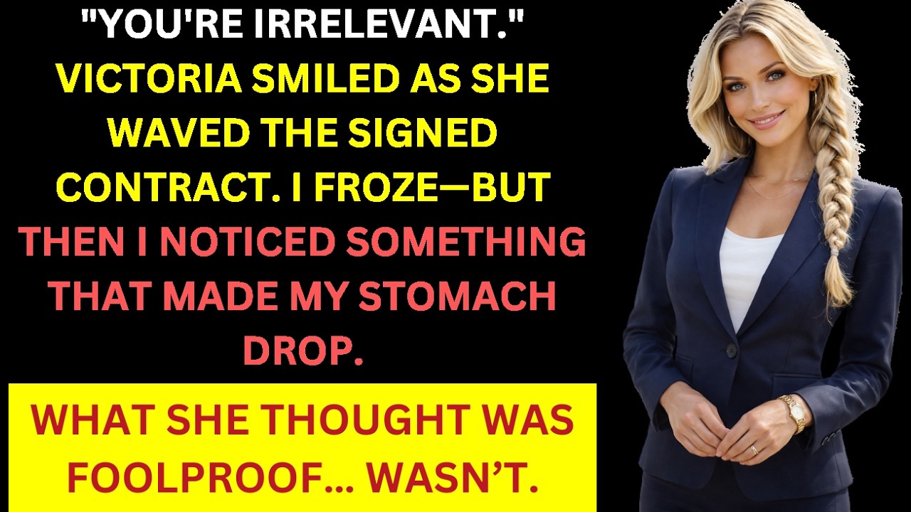 . My Boss’s Wife Claimed I Was “Irrelevant” — The Contract She Signed Without Me Blew Up Her Plan