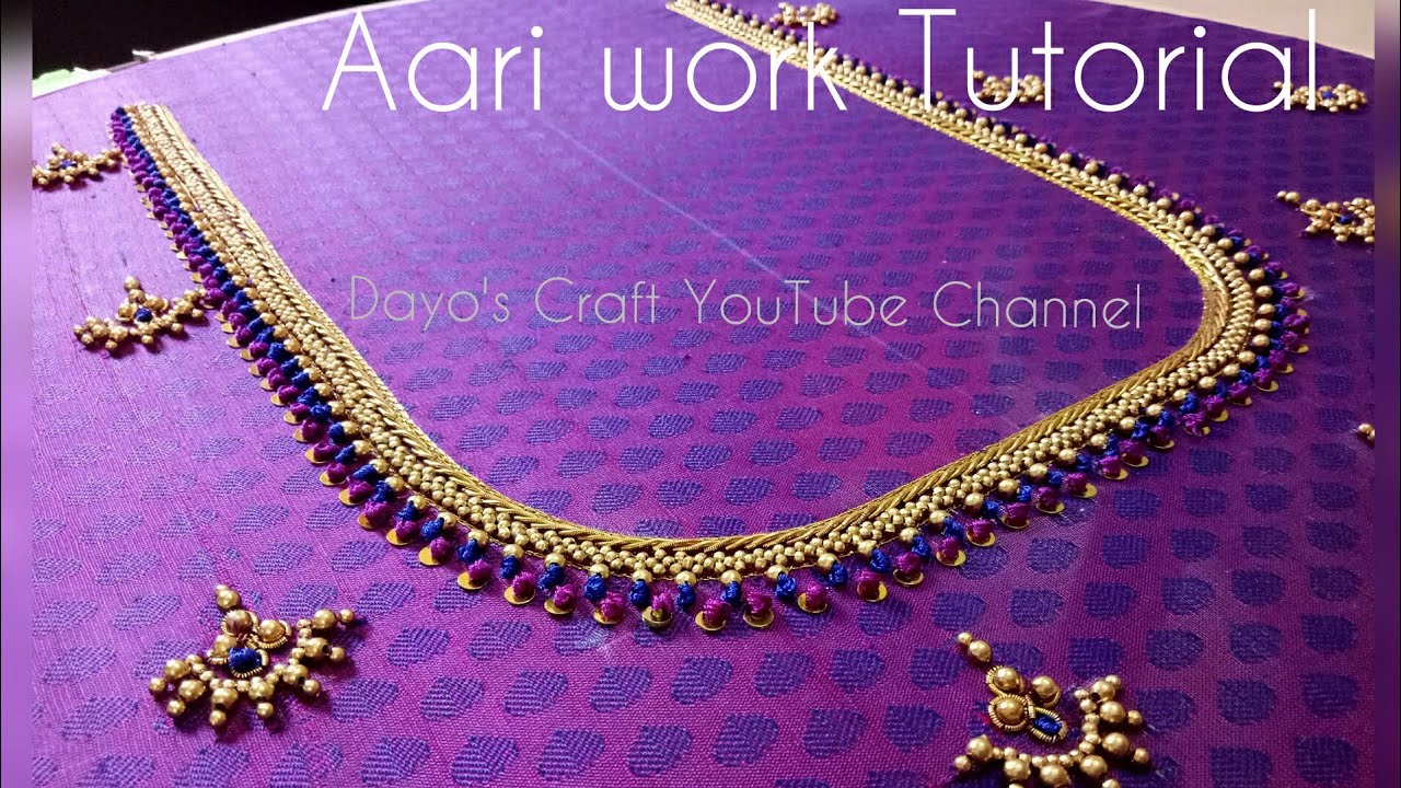 Most classic & elegant aari work design easy to do #aariworkblouse ...