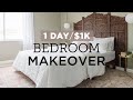 1 Day/$1k Boho Bedroom Transformation!