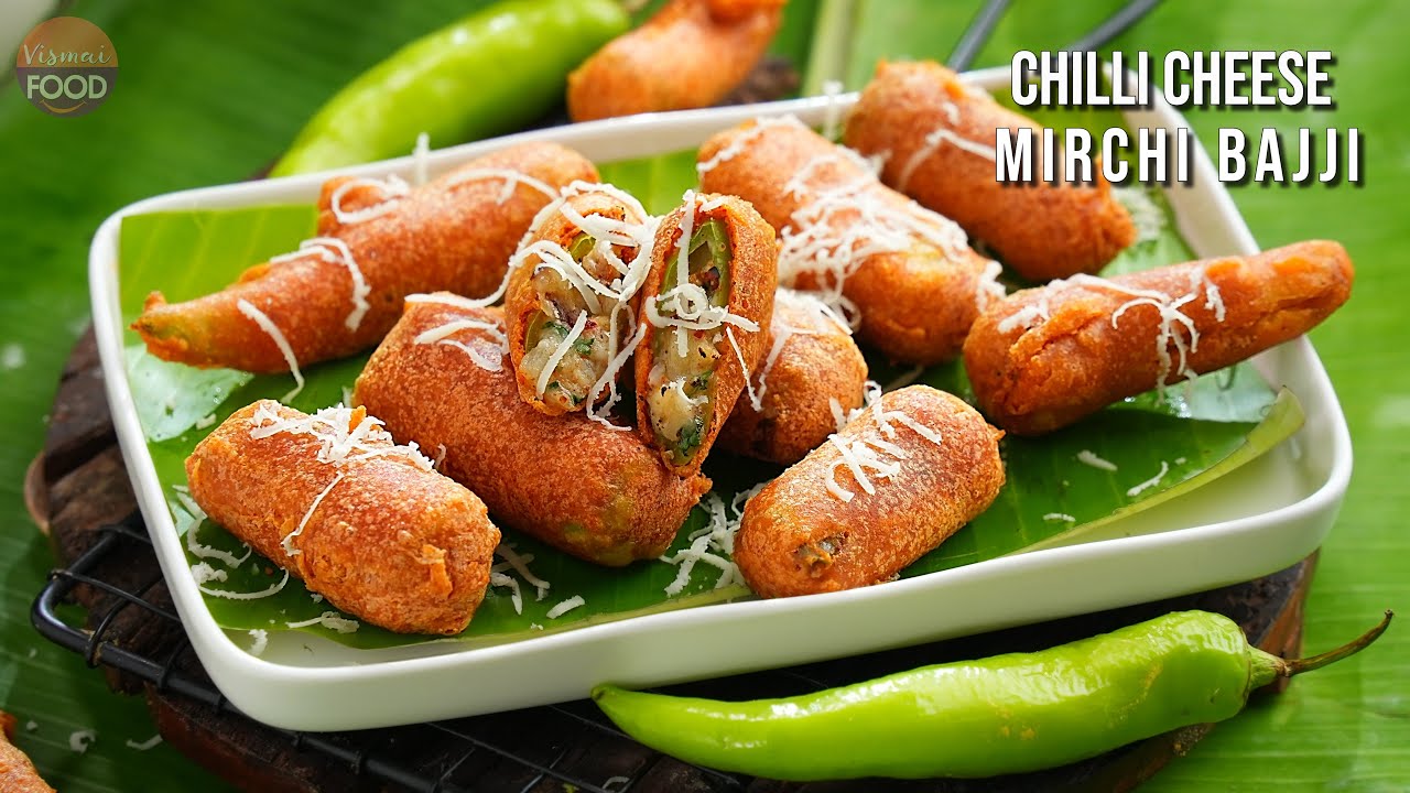 Mirapakaya Bajji | ఎన్ని తిన్నా ఇంకా తినాలనిపించే ఈసీ చిల్లి చీస్ మిర్చి బజ్జి | Mirchi Bajji Recipe