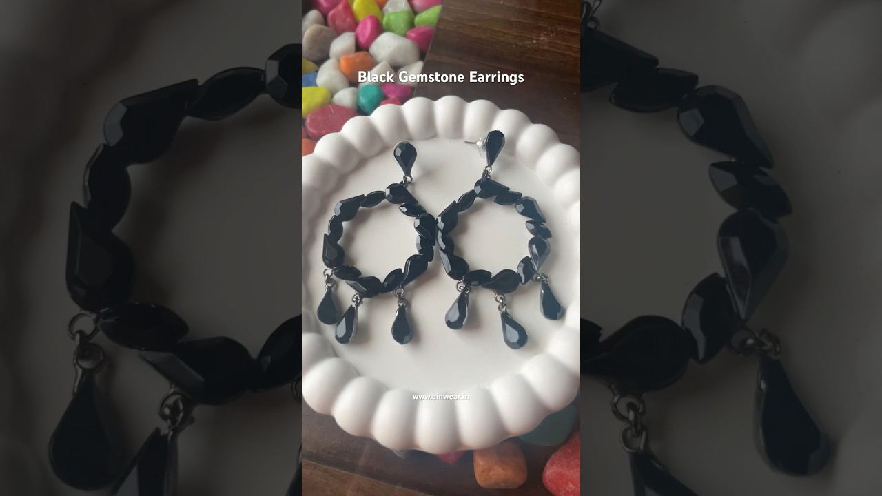 Gemstone Earrings | Small Business India | Earrings Haul | Korean Earrings | Stud Earrings 