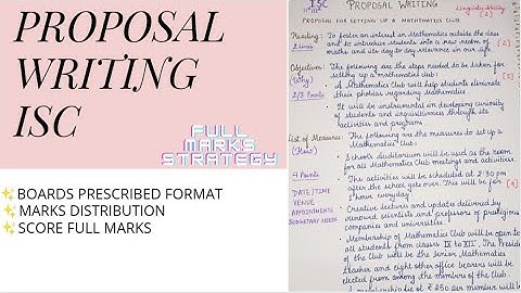 Proposal Writing | ISC English Class XI and XII |  CISCE prescribed format|Full marks strategy|2021