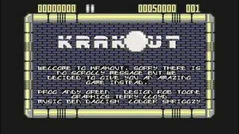 Krakout Intro - Commodore 64