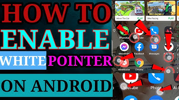 HOW to enable white dot on android (android touch pointer) | white android cursor on android screen