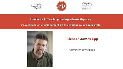 Richard James Epp: 2021 CAP Medal for Excellence i...