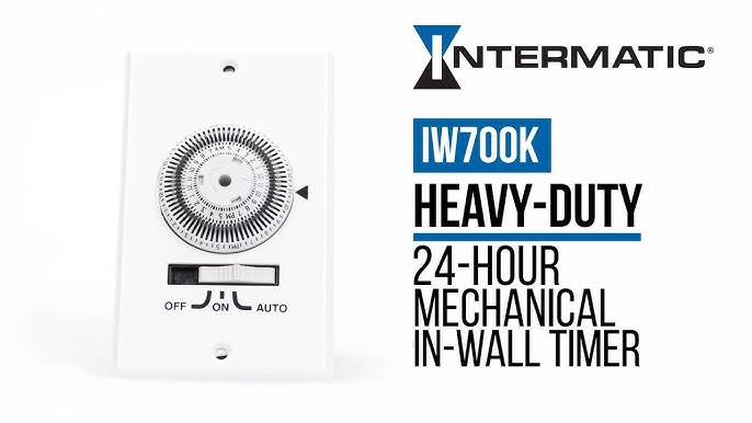 UltraPro 24-Hour Mechanical in-Wall, Dial Timer, 30-Minute Intervals, Push  Pins, Neutral Wire Required, Override Switch, Single-Pole, Ideal for