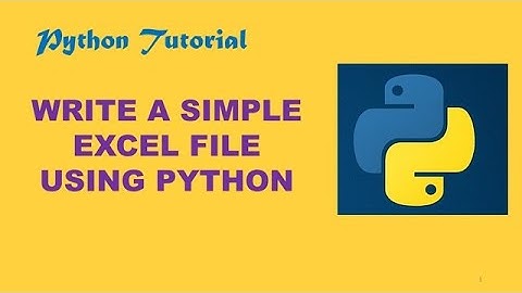 Write a Excel File Using Python