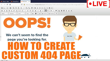 [🔴LIVE] How to create custom 404 error page?