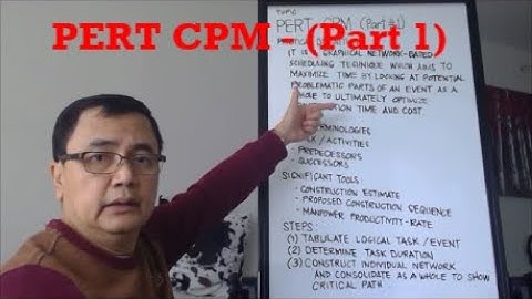 PERT CPM   Part 1 - Tagalog Tutorial