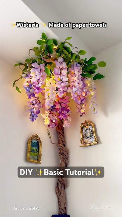 How to Make a Paper Blossom Tree | DIY Wisteria flowers | Basic Tutorial