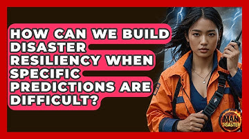 How Can We Build Disaster Resiliency When Specific Predictions Are Difficult? - Man vs. Disaster